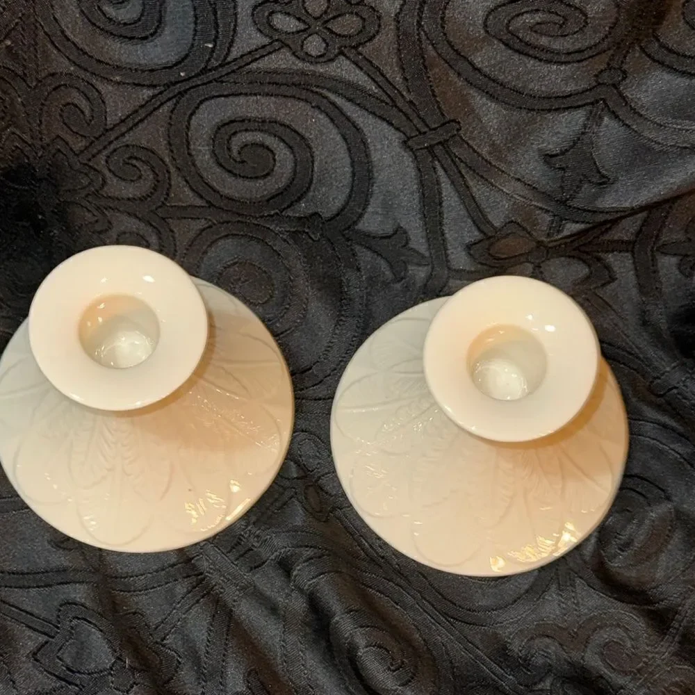 White Elegant Candle Holders